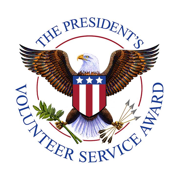 The President's Volunteer Service Award seal